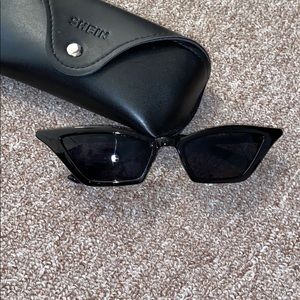 cat eye black sunglasses